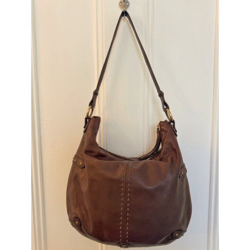 SIGRID OLSEN Hobo Bag Leather Dark Chocolate Brown - Picture 3 of 10